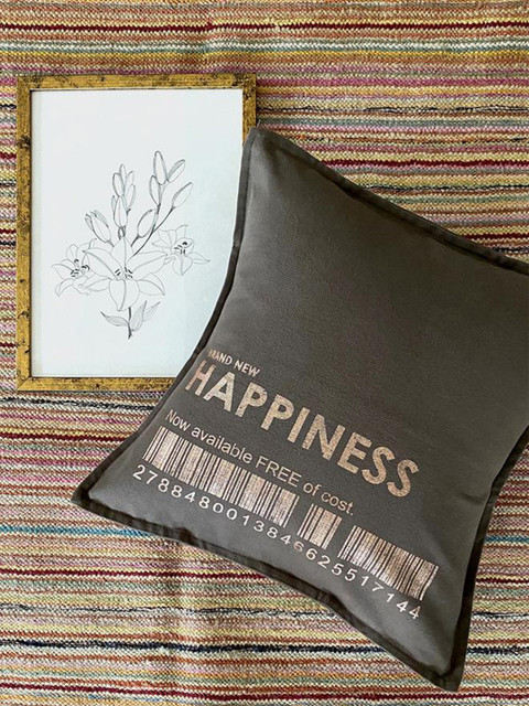 

MARCA Disati Olive Green & Gold-Toned Quirky Square Cushion Covers