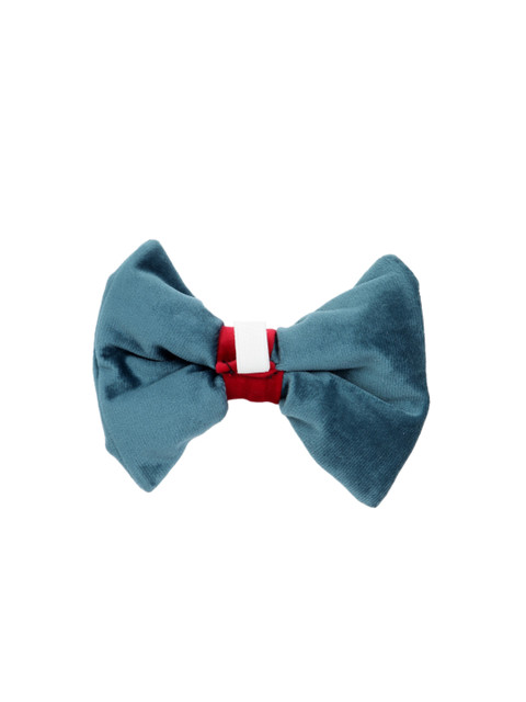 

WIGGLE TWIDDLE Blue & Red Solid Dog Bow Tie