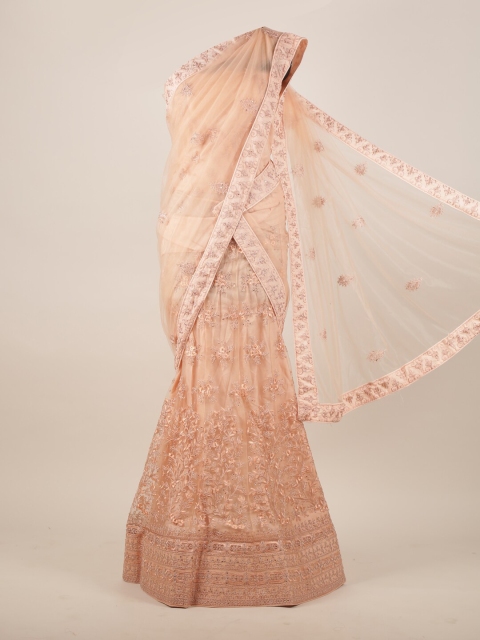 

Pothys Women Peach traditional Half Saree