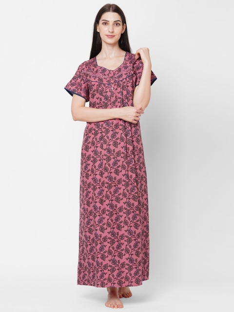 

Sweet Dreams Pink Printed Maxi Nightdress