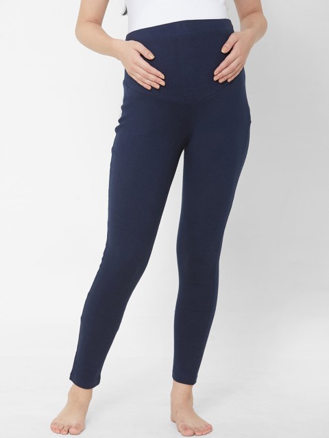 

Sweet Dreams Women Navy Blue Solid Maternity Lounge Pants