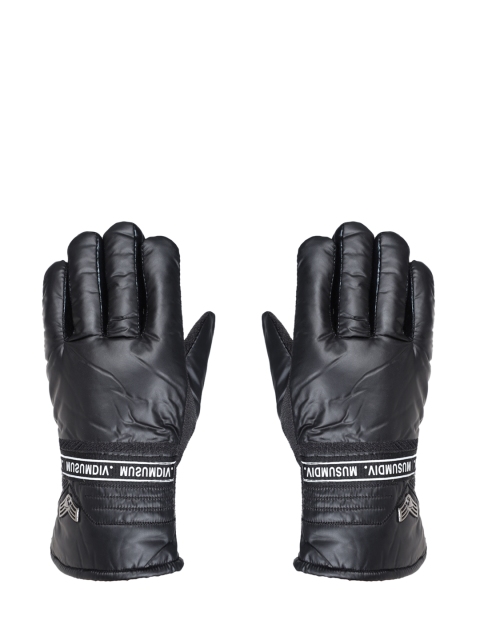 

FabSeasons Unisex Black Solid Water Resistant Winter Gloves