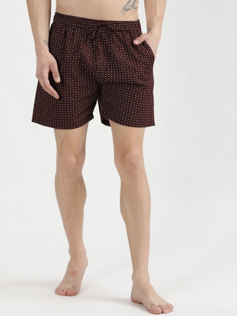 

V2 Value & Variety Maroon Printed Cotton Boxer 1114056390004