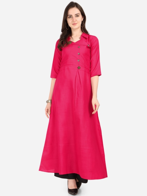 

SAADHVI Women Pink Solid Kurta