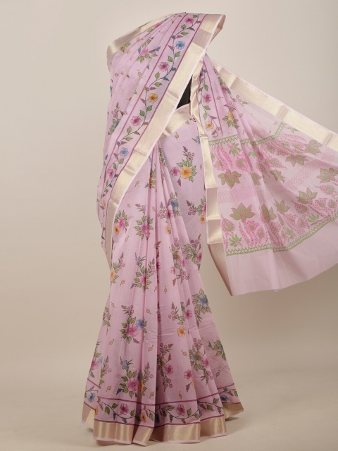 Pothys Purple Floral Printed Saree