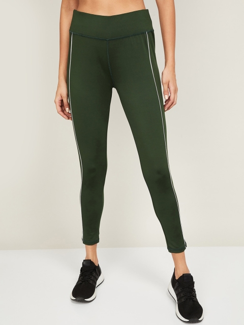 

Kappa Women Green Solid Tights