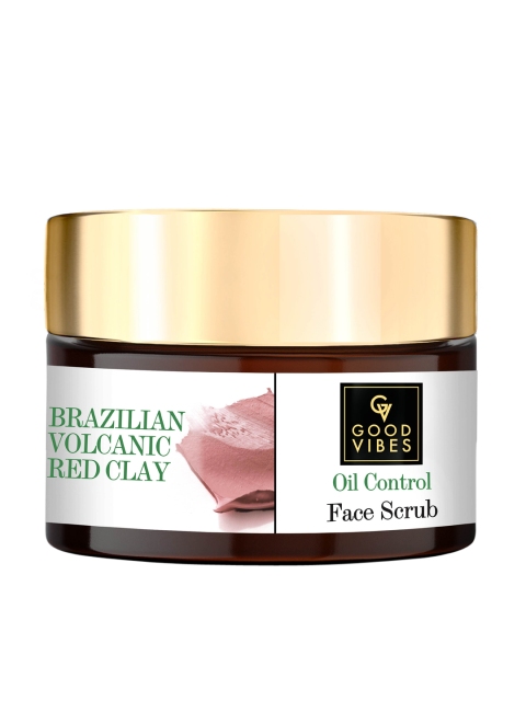 

Good Vibes Unisex Brazilian Volcanic Red Clay Oil Control Face Scrub - 50 g, White