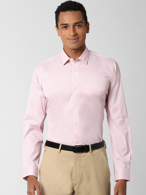 

Peter England Men Pink Slim Fit Striped Casual Shirt