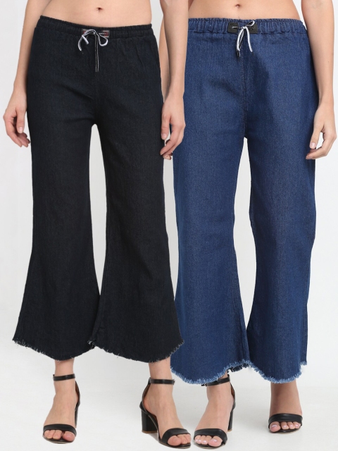 

NEUDIS Women Blue Bootcut Trousers