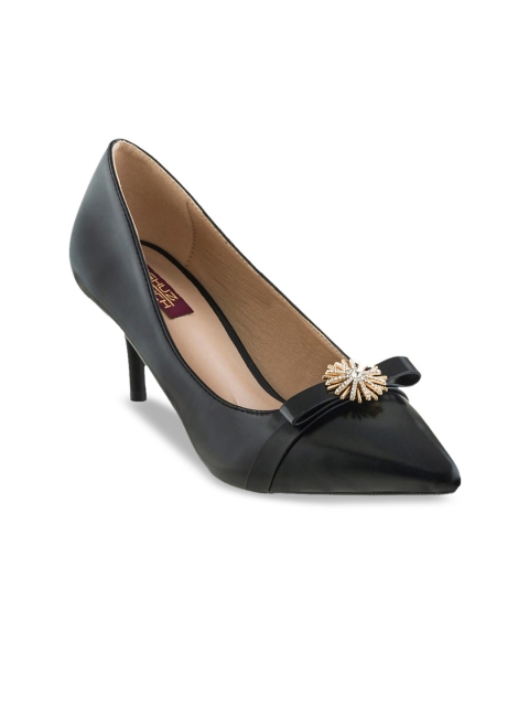 

SHUZ TOUCH Black Stiletto Pumps with Bows