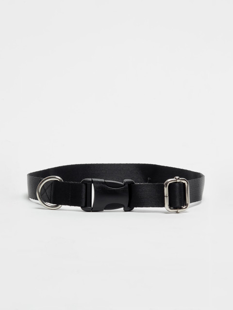 

WIGGLE TWIDDLE Unisex Black Solid Dog Leash & Collar