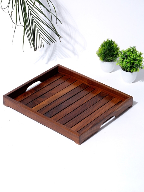 

Fabindia Brown Wood Sheesham Rectangle Tray
