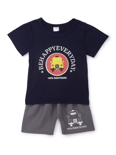 

Like A Boss Boys Black & Grey Printed T-shirt with Shorts