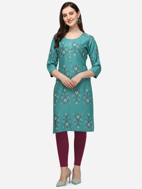

Yuvraah Women Multicoloured Geometric Printed Kurta, Multi