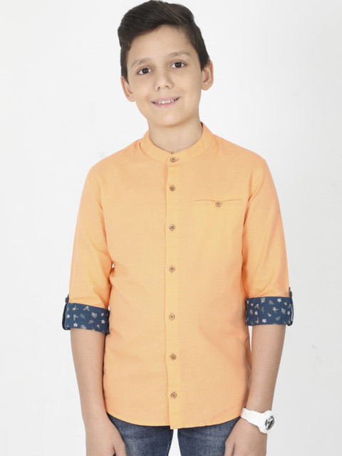 

MANET Boys Orange Casual Shirt