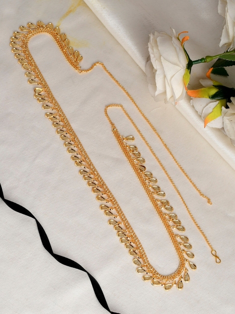 

Silvermerc Designs Gold-Plated Mango Kandola Vaddanam Kamarbandh Waist Chain