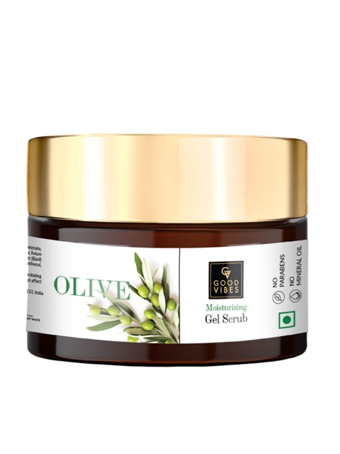 

Good Vibes Unisex Olive Moisturizing Gel Scrub - 50 g, White