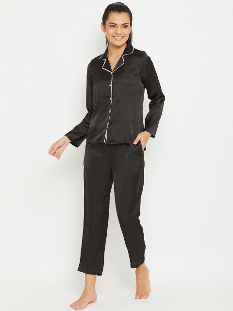 

PANIT Women Black & White Night suit