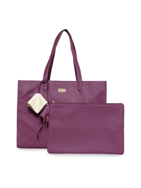 

yelloe Women Pink Textured PU Structured Handheld Bag With Pouch