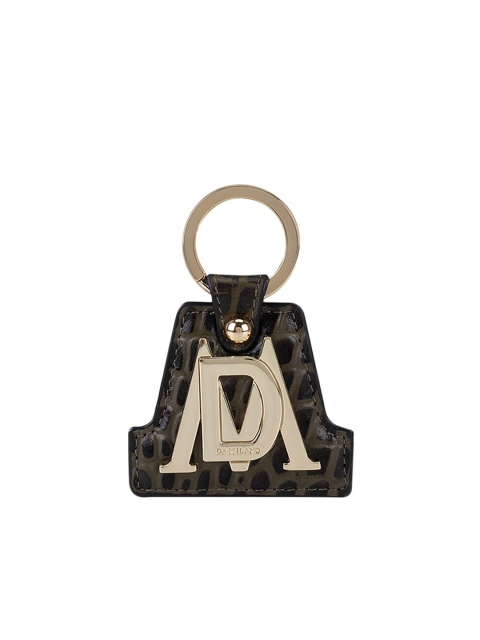 

Da Milano Black & Olive Green Textured Leather Keychain