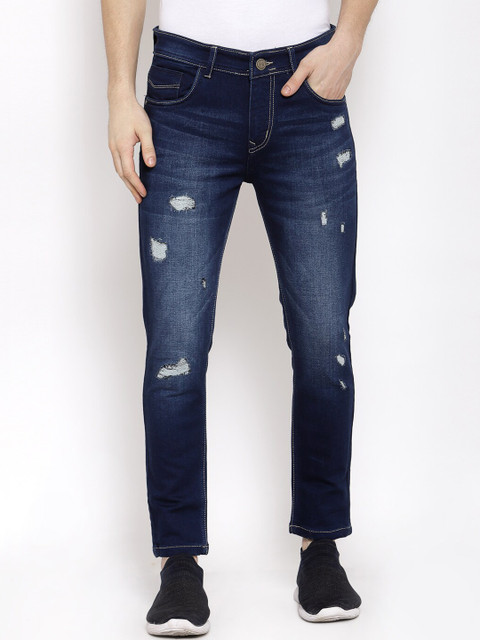

FEVER Men Blue Slim Fit Mildly Distressed Light Fade Jeans