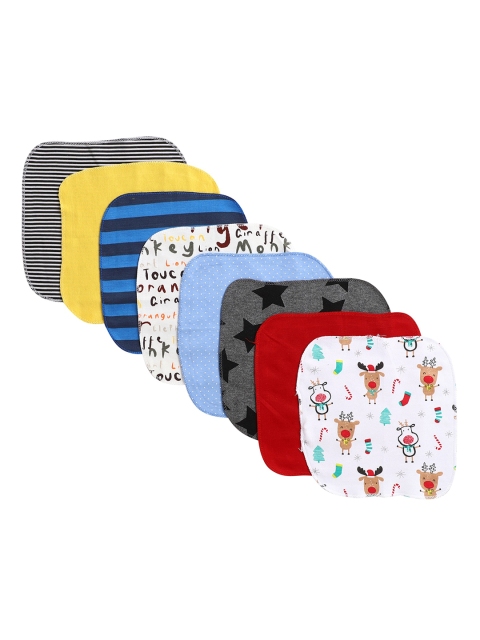 

BUMZEE Adult Infant Kids Pack Of 8 Assorted Pure Cotton Napkins