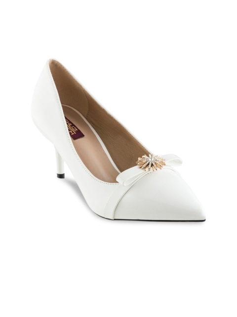 

SHUZ TOUCH Women White Pumps with Bows