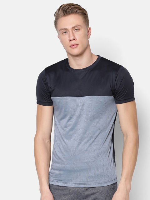 

V2 Value & Variety Men Grey Colourblocked T-shirt