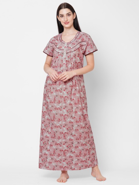 

Sweet Dreams Pink Printed Maxi Nightdress