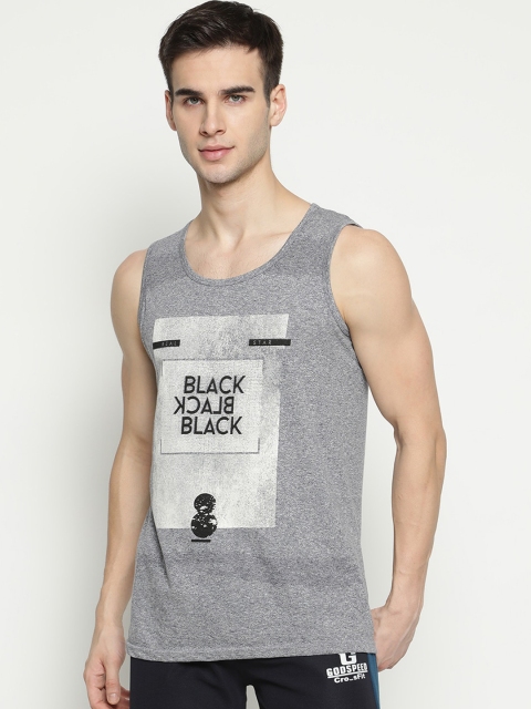 

V2 Value & Variety Men Grey & White Graphic Printed Cotton Innerwear Vest