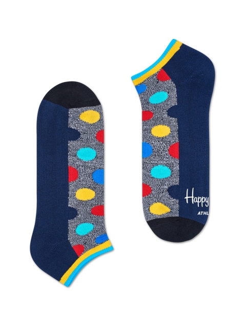 

Happy Socks Unisex Blue & Yellow Patterned Ankle-Length Socks