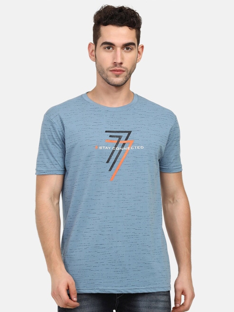

V2 Value & Variety Men Blue Printed T-shirt