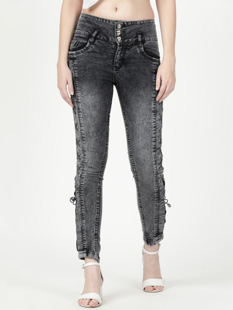 

V2 Value & Variety Women Black High-Rise Heavy Fade Jeans