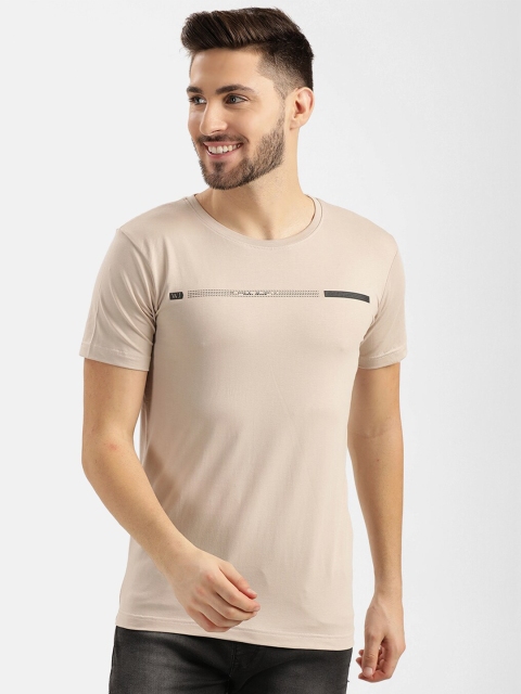 

V2 Value & Variety Men Beige Round Neck T-shirt