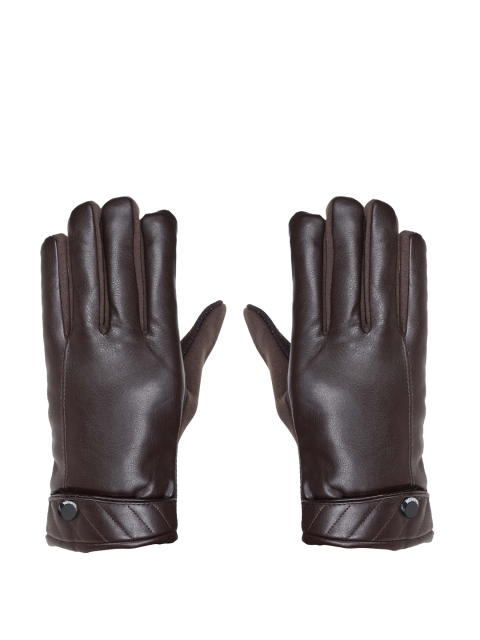 

FabSeasons Unisex Brown Solid Water Resistant Winter Gloves