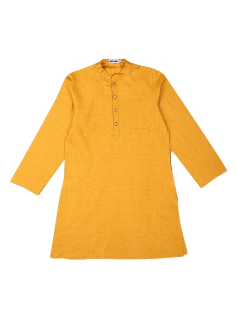 

Fabindia Boys Gold-Toned Solid Kurta