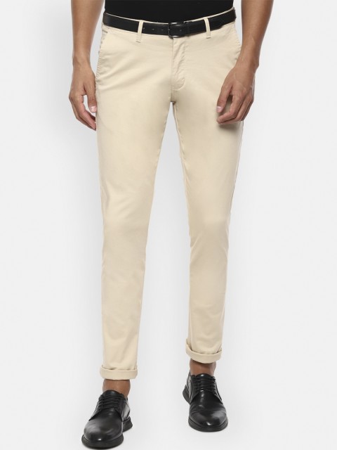 

Van Heusen Sport Men Cream-Coloured Slim Fit Trousers