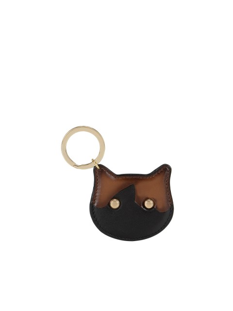 

Da Milano Black & Brown Textured Genuine Leather Keychain