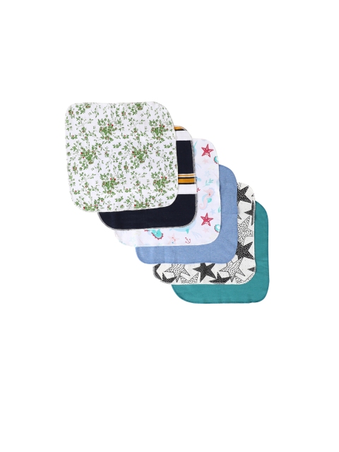 

BUMZEE Infant Kids Pack Of 6 Assorted Pure Cotton Napkins
