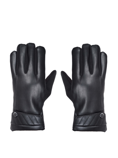 

FabSeasons Black Solid Water Resistant Gloves