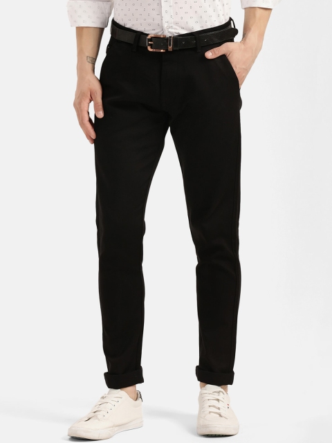 

V2 Value & Variety Men Black Pure Cotton Chinos Trousers
