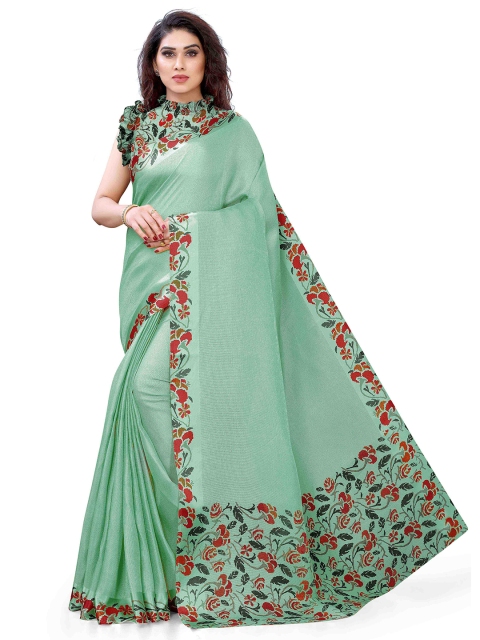 

KALINI Green & Red Jute Cotton Bagh Saree