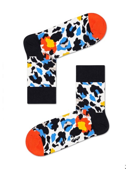 

Happy Socks White & Black Patterned Calf Length Socks