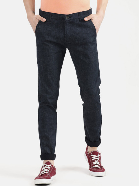 

V2 Value & Variety Men Navy Blue Trousers