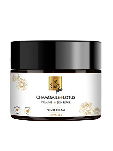 

Good Vibes Plus Unisex Chamomile & Lotus Calming Skin Repair Night Cream - 50 g, White