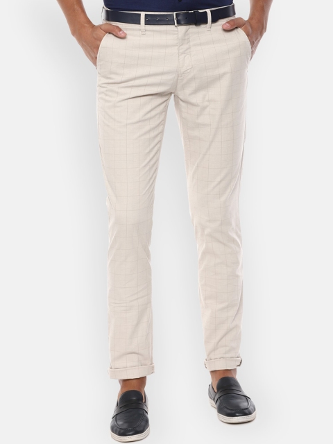 

Van Heusen Sport Men Cream-Coloured Slim Fit Chinos Trousers