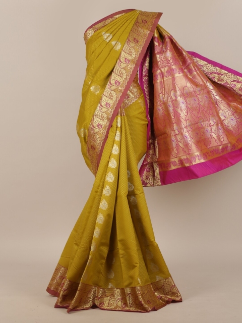 

Pothys Mustard & Brown Woven Design Zari Art Silk Saree
