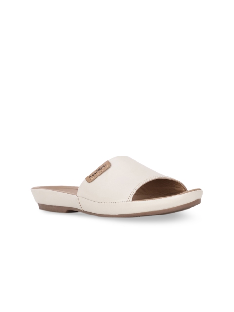 Hush Puppies Women Beige Open Toe Flats