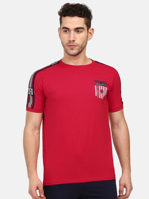 

V2 Value & Variety Men Red Typography Applique T-shirt