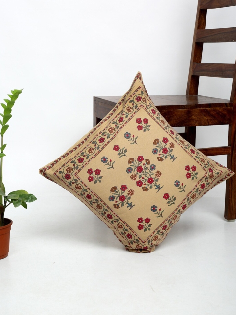 

Fabindia Beige Floral Square Cushion Covers